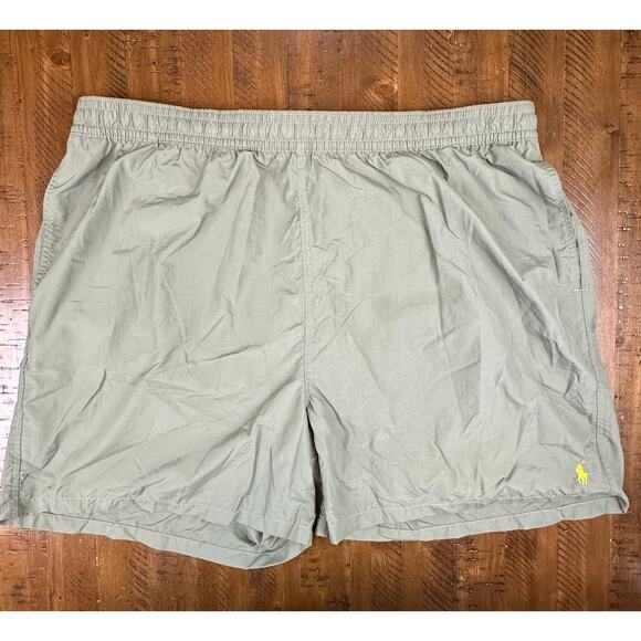 Polo by Ralph Lauren Olive Green Swim Short BoardShort Polyester Men's Size 5XB - Picture 1 of 11